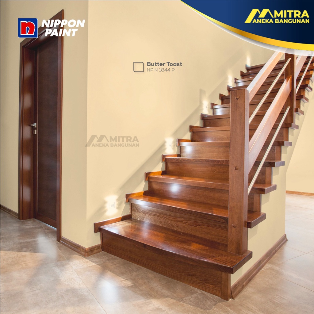 CAT TEMBOK EKSTERIOR INTERIOR NIPPON PAINT BUTTER TOAST NP N 1844 P / VINILEX / CREAM