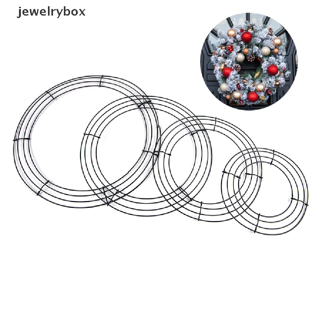 (jewelrybox) Frame / Bingkai / Hoop Bulat Gantung Dinding DIY Untuk Dekorasi Natal / Pernikahan