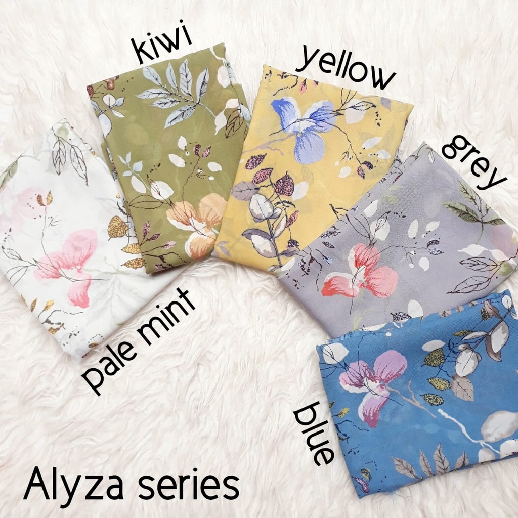 HIJAB ALYZA/HIJAB SEGIEMPAT/JILBAB SEGI EMPAT/KERUDUNG SEGI4/SQUARE MOTIF ABSTRAK/POLYCOTTON