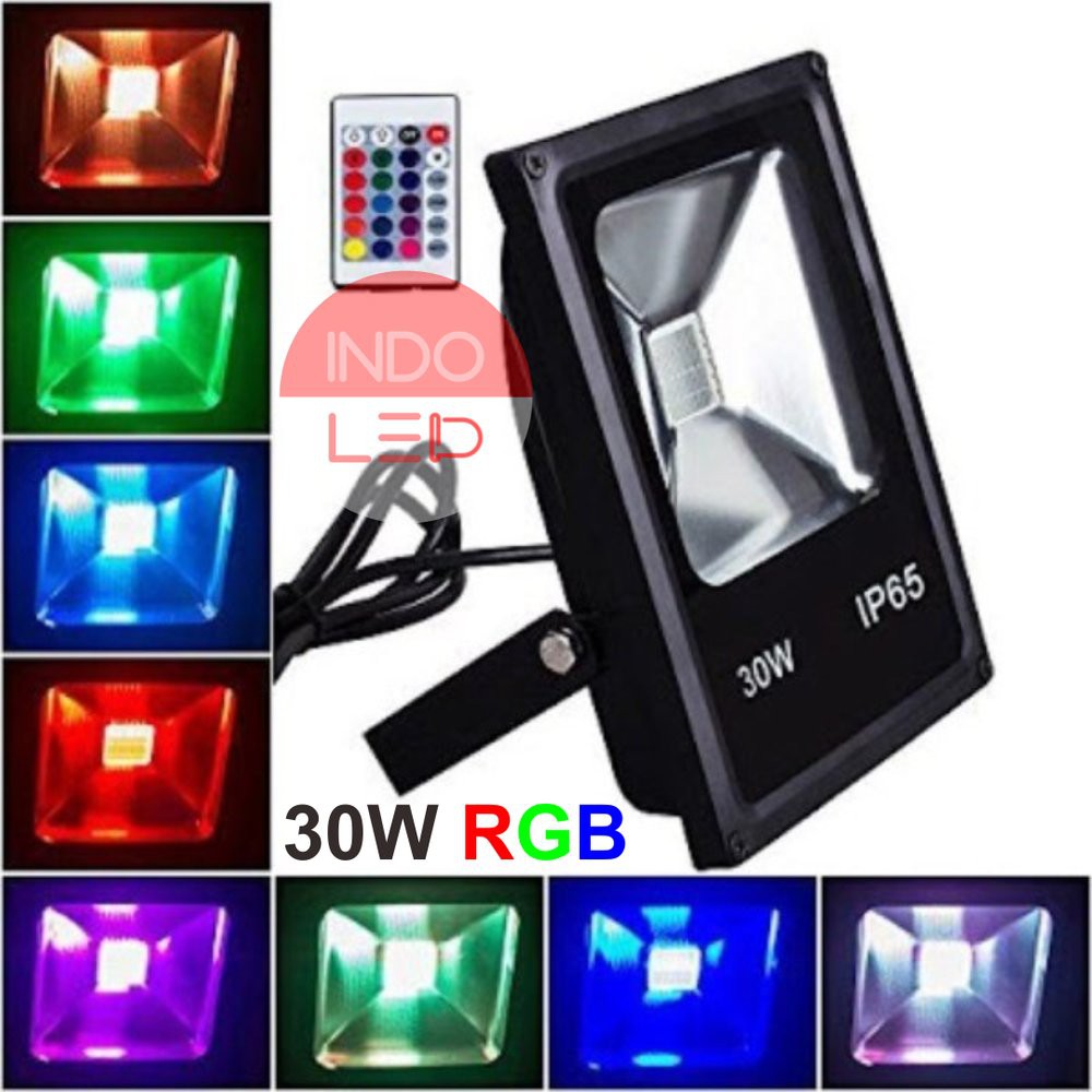 Lampu LED Sorot RGB 30W-Lampu Tembak Warna-LED Warna Warni-Flood Light RGB