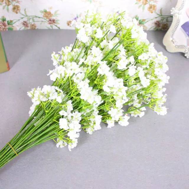  Bunga  GYPSOPHILA putih import bahan sutra bunga  