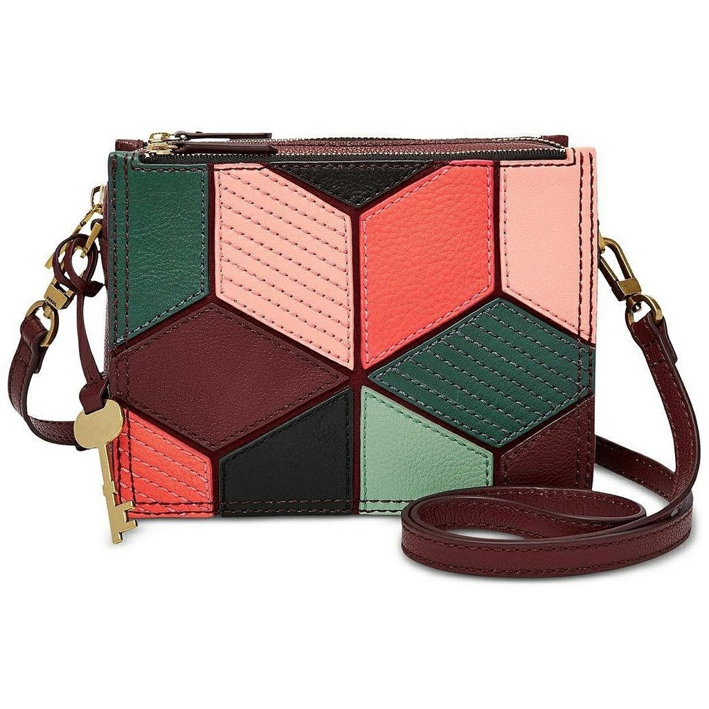 Fossil Campbell Crossbody Patchwork Bright. Bags_Branded / Tas Fossil Original