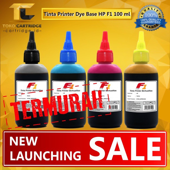 Tinta refill isi ulang F1 HP 100ml Printer HP 115 315 415 5810 GT51 GT52 M0H54A M0H55A M0H56A M0H57A Cartridge 46 680 678 682 703 704 802 803