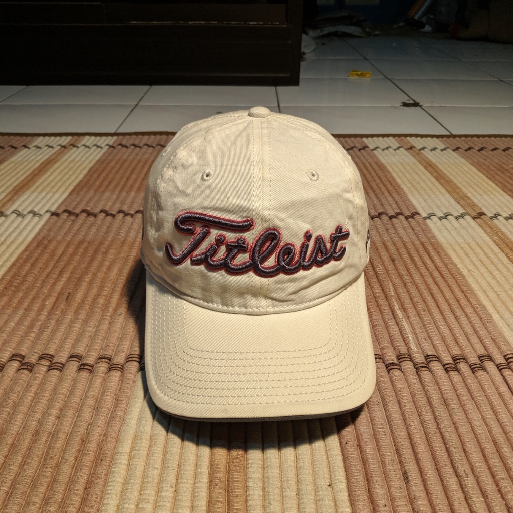 TITLEIST GOLF PRO V1 FJ FOOTJOY Topi Golf Cap Putih Original Second