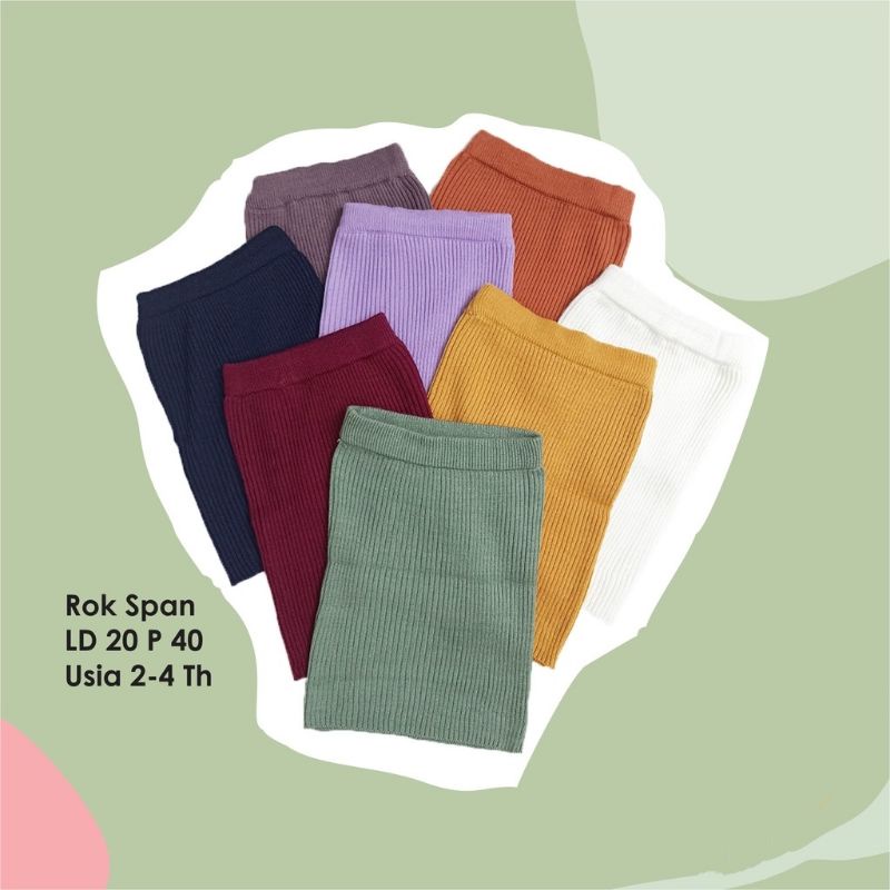 Rok Span Rajut Anak Premium / Usia 1-5 Tahun Rok Span Rajut Anak kekinian - Rok Sepan Rajut Anak Premium