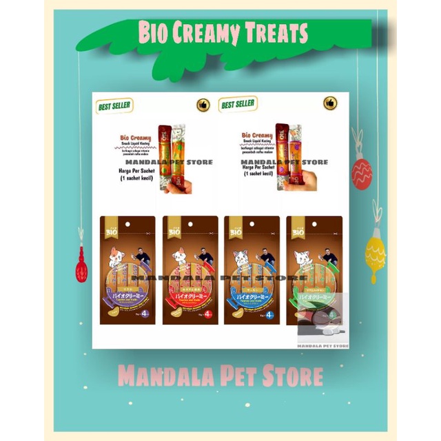 Bio Creamy Treats Per Pcs (Satuan) / BIO CREAMY TREATS SNACK KUCING BASAH SEPERTI MEO CREAMY