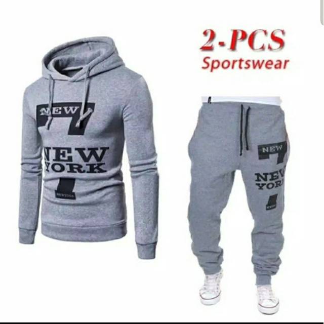 NEWYORK ( hoodie +jogger) Stl sweter+JOGGER,