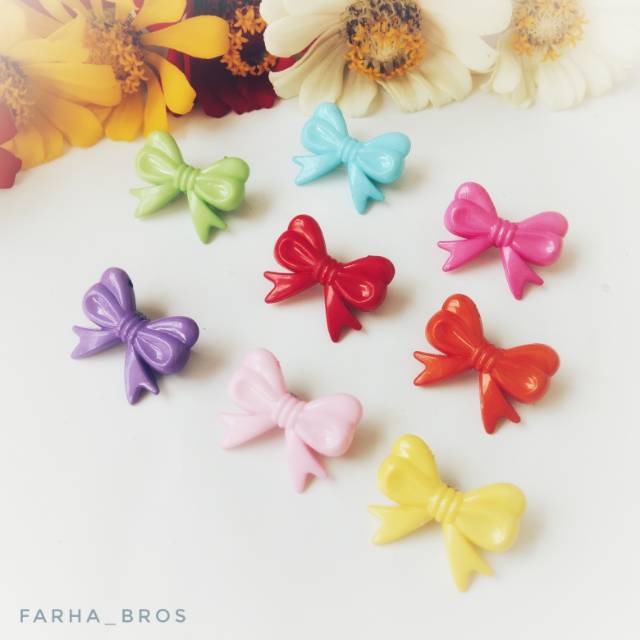 Peniti hijab jilbab Bros Dagu Kecil Mawar, Pita, Kupu-kupu By Farha-1