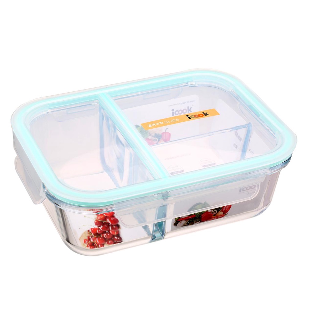 Microwave Glass Food Container / Tempat Makan Kaca Tahan Panas / Anti Campur / Tebal