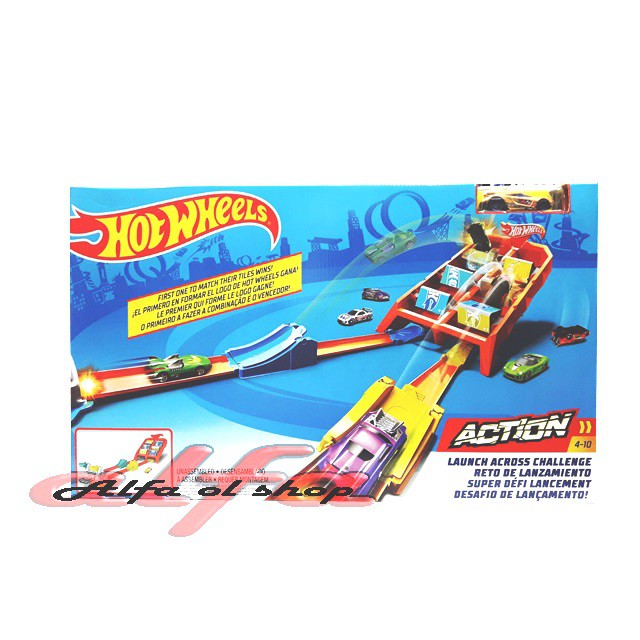 Hot Wheels Launch Across Challenge - ORI - Hotwheels Track Builder Diecast Set