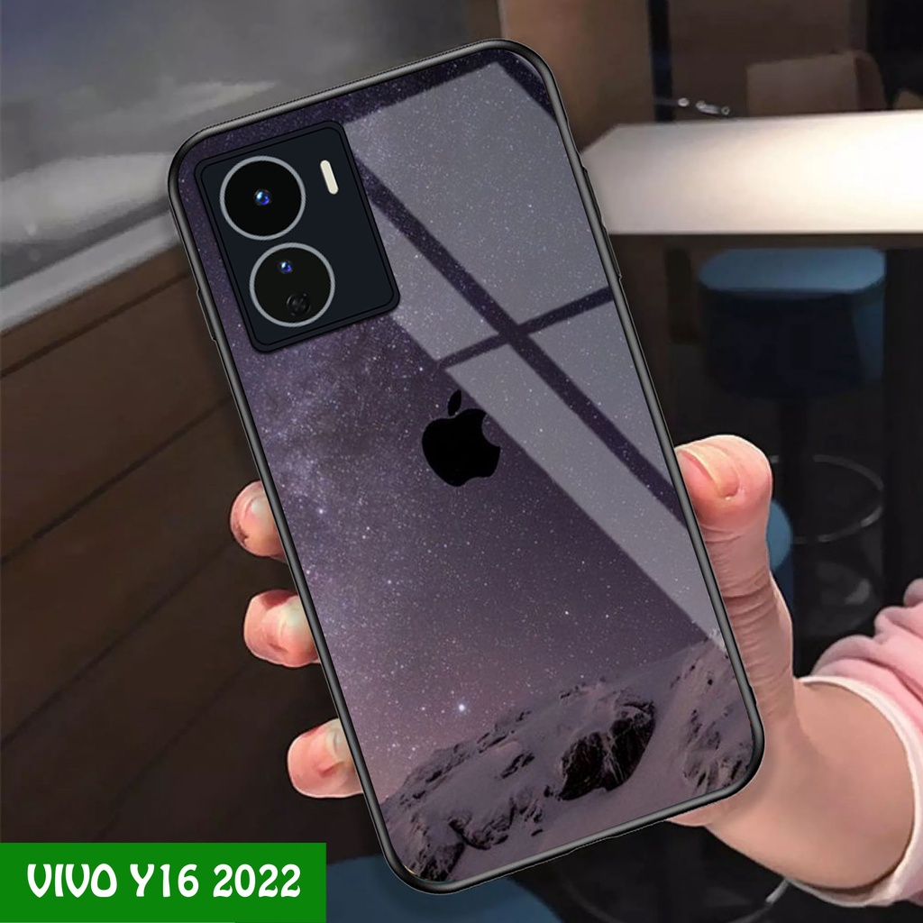 Softcase Glass Vivo Y16 - Case Vivo Y16 - Case Lucu - case Vivo Y16 - kesing Vivo Y16 - softcase Viv