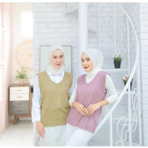 ZFS OOTD Wanita RJT Rompi KARA / RJT HELGAT ROMPI RAJUT / LUARAN Saja / Rompi Terbaru / Rompi Wanita