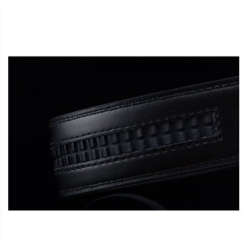 [PRIA] -  Rhodey Sabuk/ Tali Ikat Pinggang Kulit Luxury dengan Automatic Buckle - Black