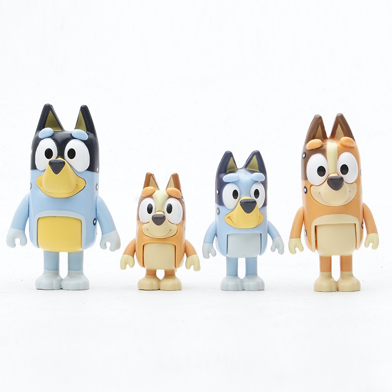 8 / 12pcs Action Figure Bluey Playtime Anime Bingo Family Untuk Hadiah Anak