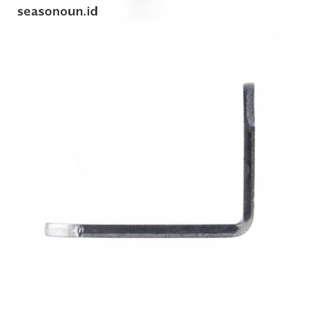 10 Pcs Bracket Sudut Kanan Bentuk L Bahan Metal Warna Hitam