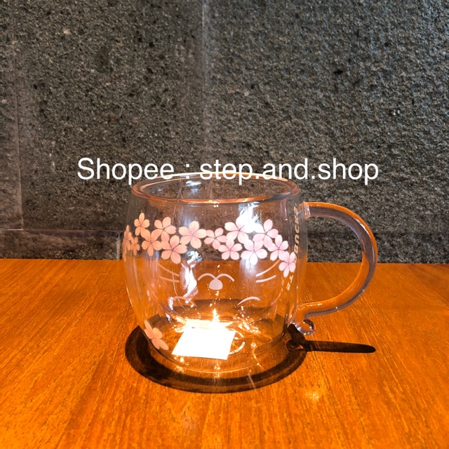 Starbucks Mug Double Wall Glass - Cat Girl Cherry Blossom 2020 Edition - Rare Limited Ed