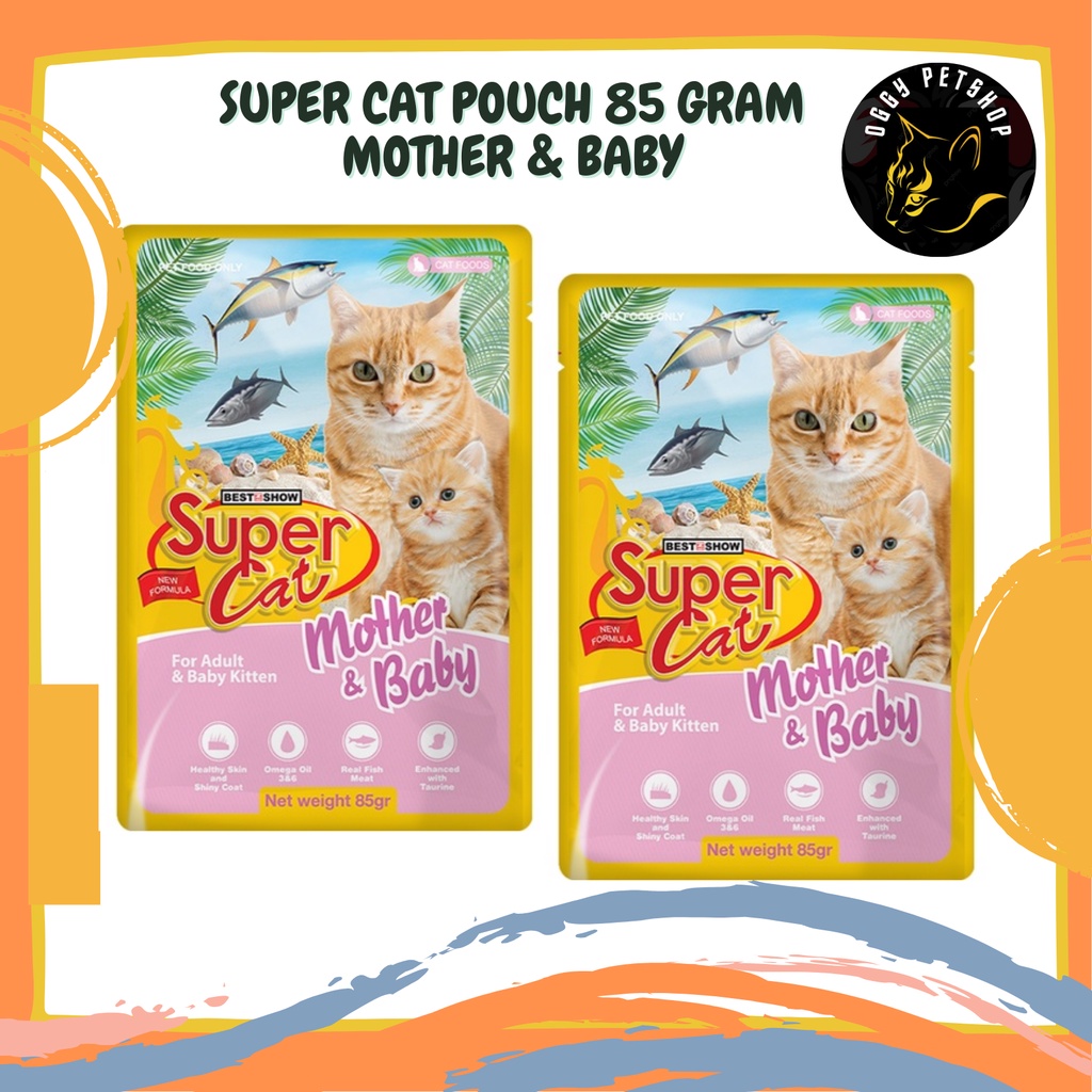 Makanan Kucing Basah Super Cat Mother &amp; Baby Kemasan 85gr WET FOOD