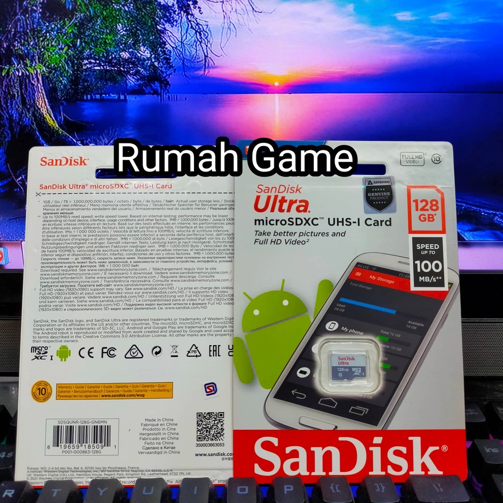 mmc 128gb clash10 sandisk 100% Original