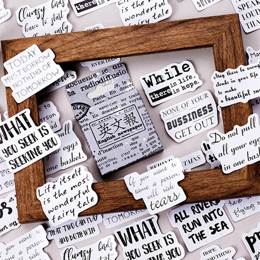 

[PER BOX] Stiker Aesthetic Tumblr Deco Scrapbook Bujo Diary DIY News Quotes SAFA STORE
