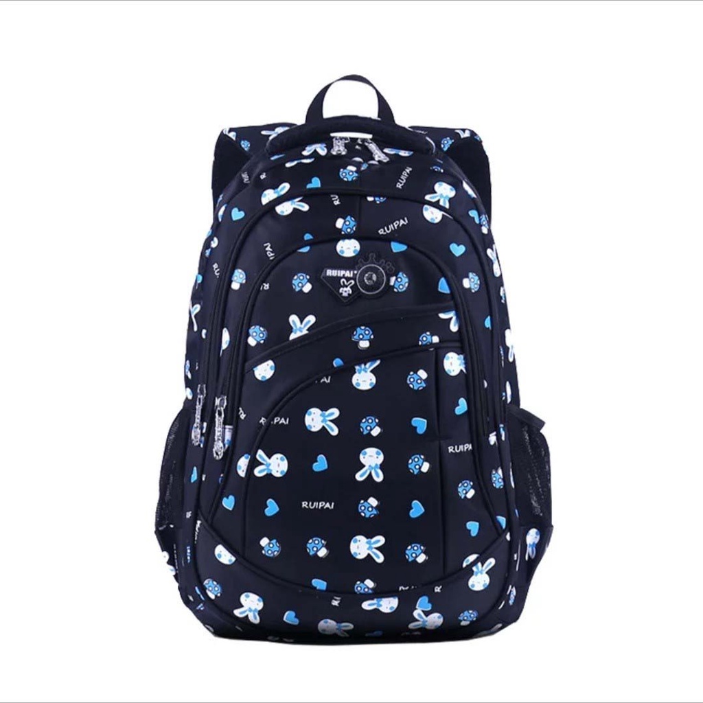 Tas Ransel Sekolah KELINCI JAMUR LUCU polka for a queen stuff SD SMP SMA KULIAH Travel Bag