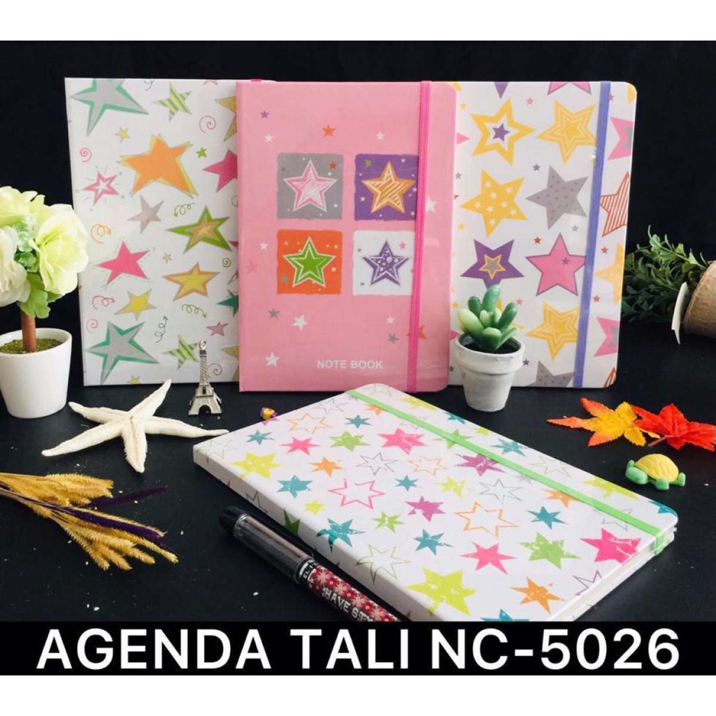 

ROYALE STATIONARY - Agenda Tali A5 / Buku Catatan Fancy / Notebook / Buku Diary Motif STARS