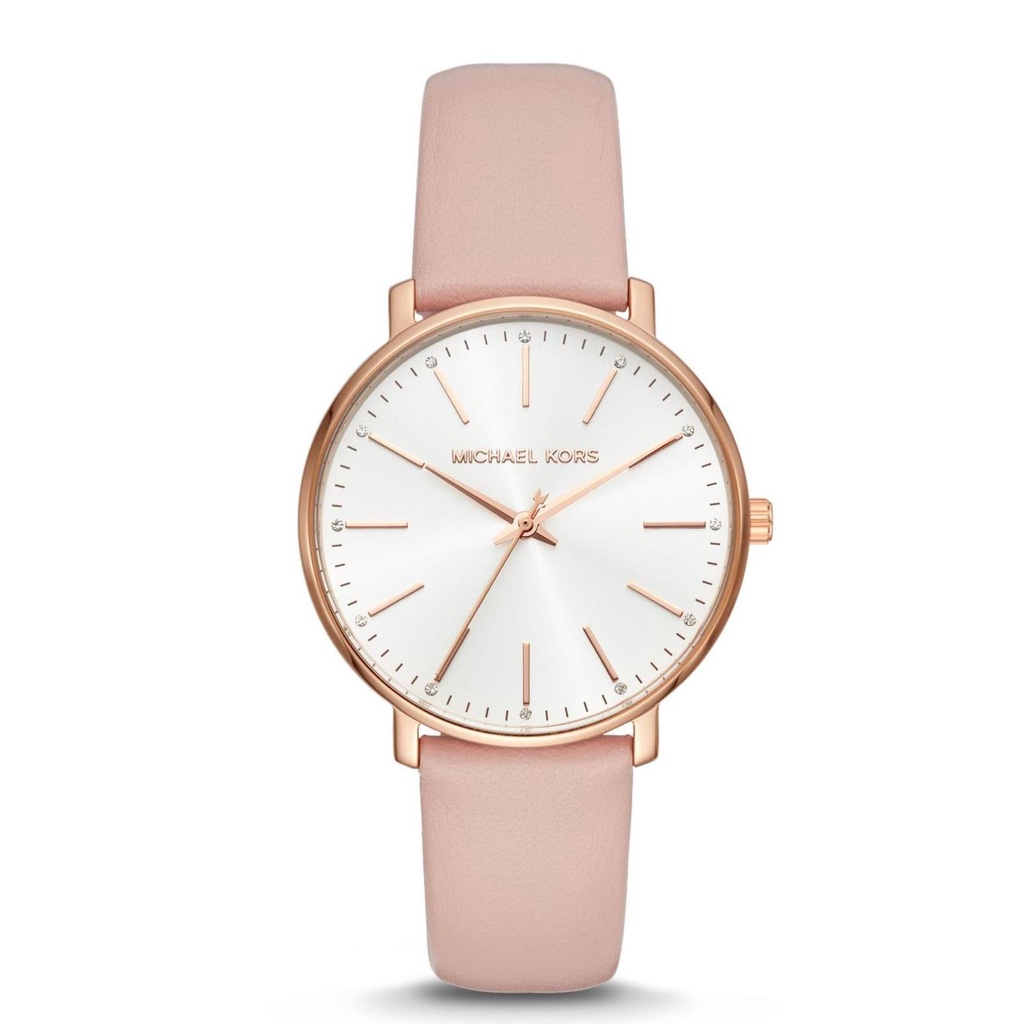 Michael Kors PyperPink Leather Jam Tangan Wanita - MK2741