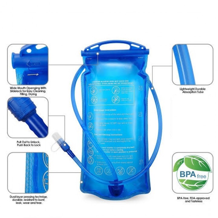 Water Reservoir Bladder Hydration Pack Storage - 1.5L