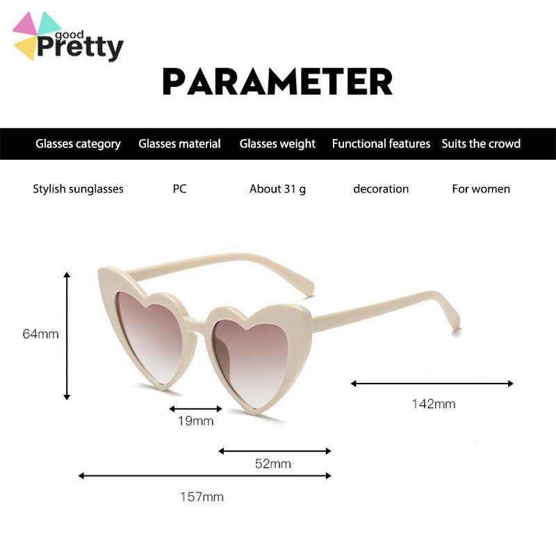 Fashion Wanita Wajah Besar Retro Cinta Kacamata Musim Panas Perjalanan Pose Kerai Sunglasses - PD