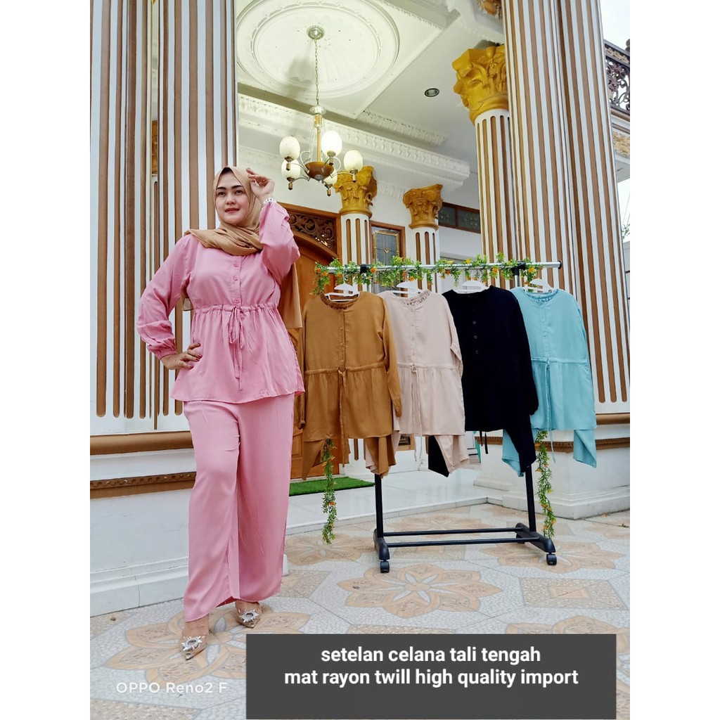 Setcel Polos Terbaru / Setcel Kekinian / SETCEL RAYON POLOS // STELAN RAYON POLOS WANITA // Tini Gro
