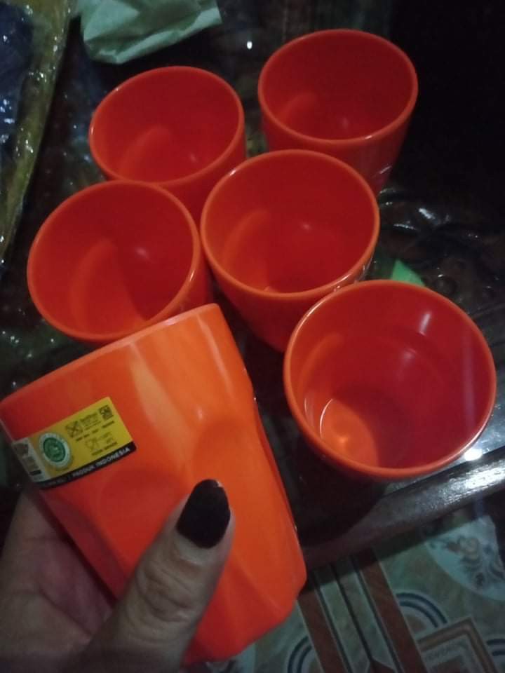 6 Pcs | Gelas Jamu Milamin Golden Dragon B 1001 Oren