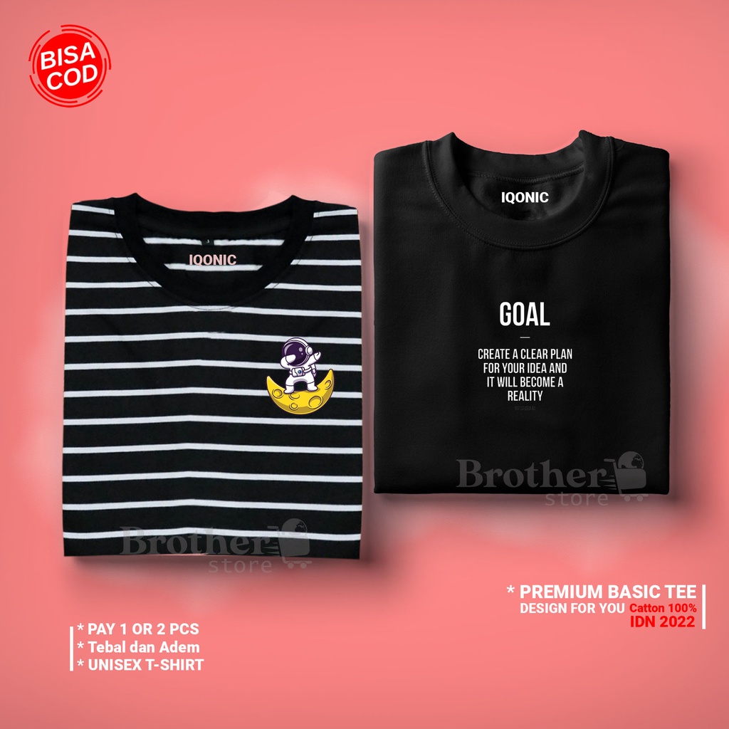 ( PROMO COD ) BROTHER STORE / Kaos Distro Pria / Kaos Distro100% Catoon Combed 24s / Articel Goal