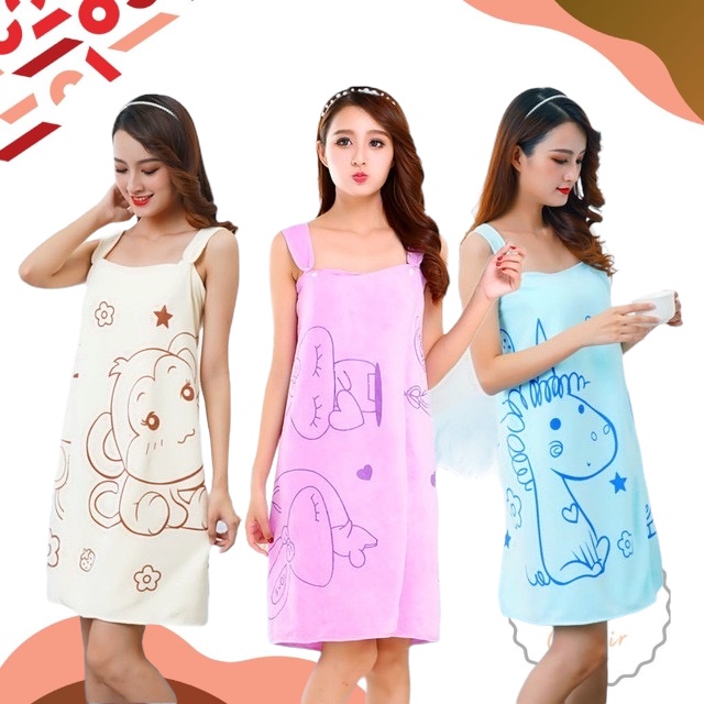 [KODE HK] Baju Handuk Baju Kimono Dewasa Karakter/ Baju Handuk Dress Dewasa