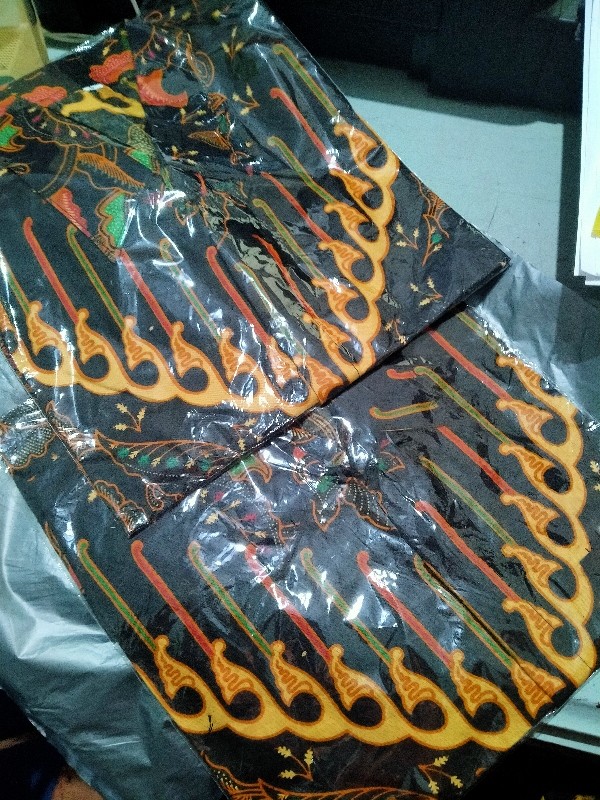 Termurah Batik Pria Asj Sa Hrb026 Kenongo Kemeja Tosca Pendek Pekalongan Padi M L Xl Sogan Tulis ::