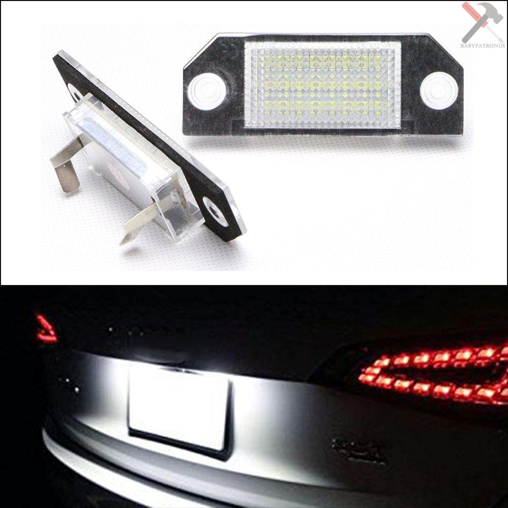 2pcs Lampu LED Putih 12V Pengganti Untuk Plat Nomor Mobil Ford Focus C-MAX MK2