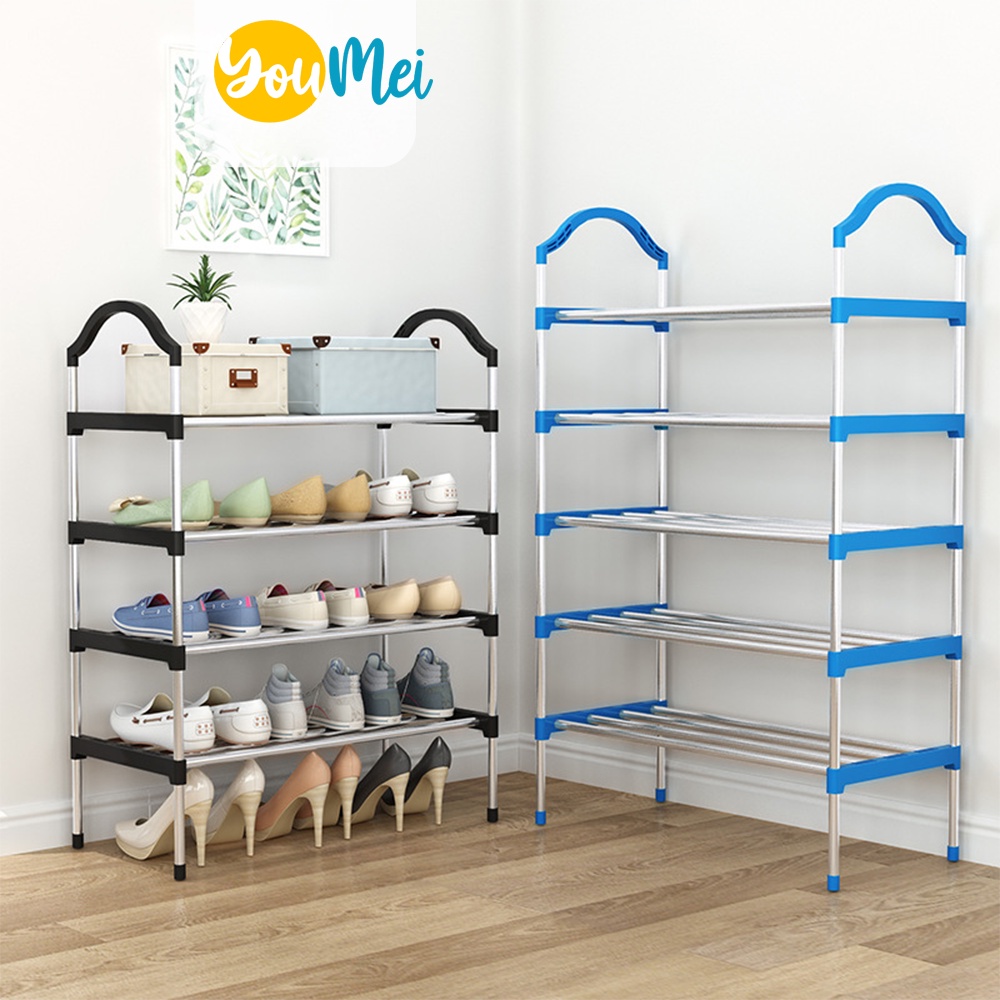 Rak Sepatu Stainless Steel Kuat Tempat Sepatu Sandal Multifungsi Kapasitas Besar 5 Tingkat 6 Tingkat 7 Tingkat - 1085