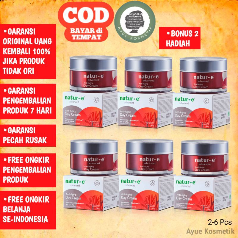 Natur-E Advance Anti Aging Day Krim 30gr Paket 2/6 Pcs Cream Natur-E Nature E Advanced Anti Aging