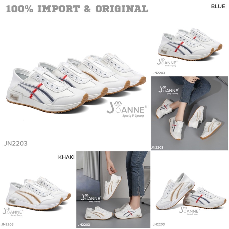 [ORIGINAL] JOANNE 2Fungsi Slip On Sneakers Shoes Sepatu Wanita #JN2203