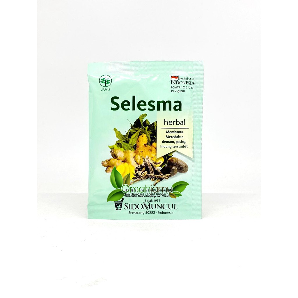 SELESMA SERBUK SIDOMUNCUL. MENGOBATI FLU DEMAM
