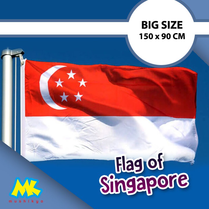 Bendera Singapura ukuran besar / national flag of singapore