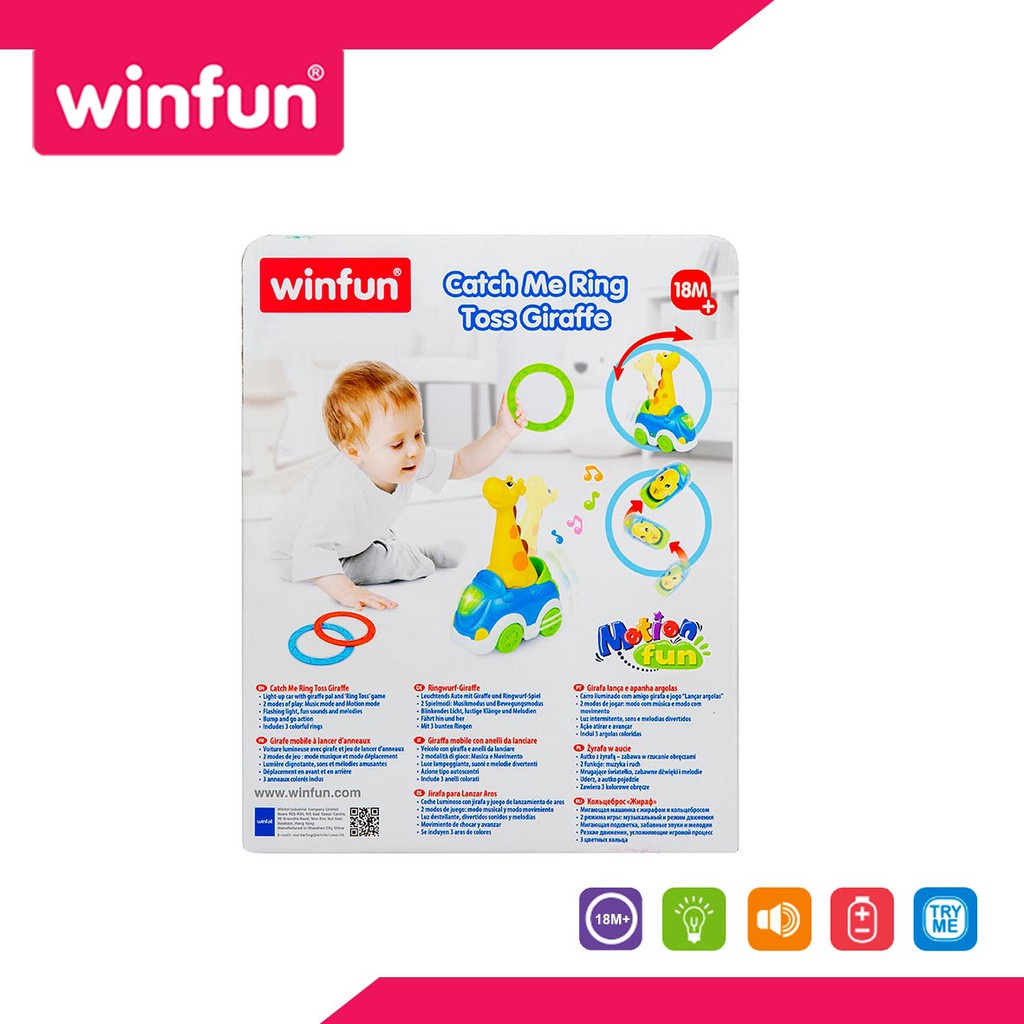WINFUN Catch Me Ring Toss Giraffe W001001 - Mainan Edukasi Anak Bayi