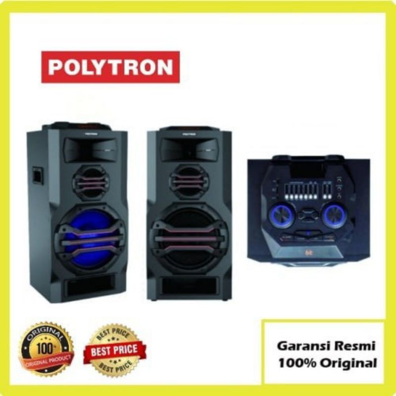 SPEAKER AKTIF POLYTRON PAS12SA15 PORTABLE SPEAKER PAS 12SA15 BLUETOOTH KOPER MIC SUPER BASS pas12sa1