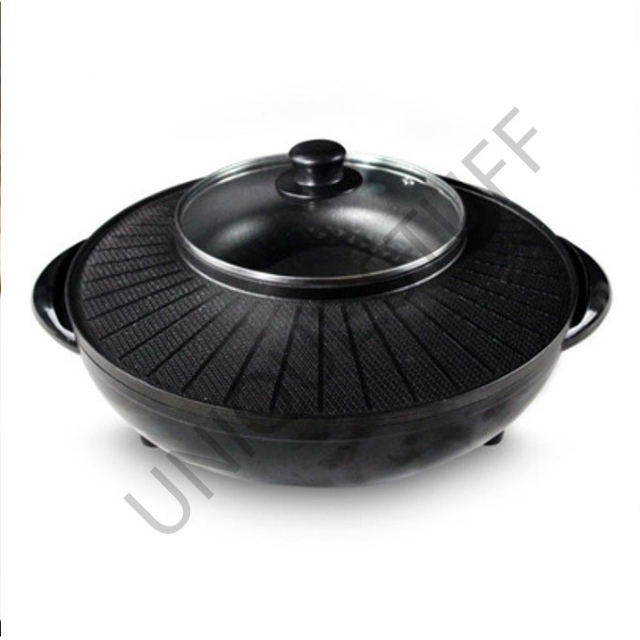 Panci hotpot 2in1 electric bbq listrik pot steam electric grill shabu