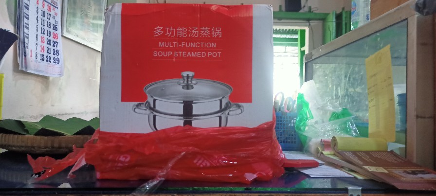 Panci Kukus 2 Susun 28cm Steamer Kukusan Pot Stainless Stell Hc