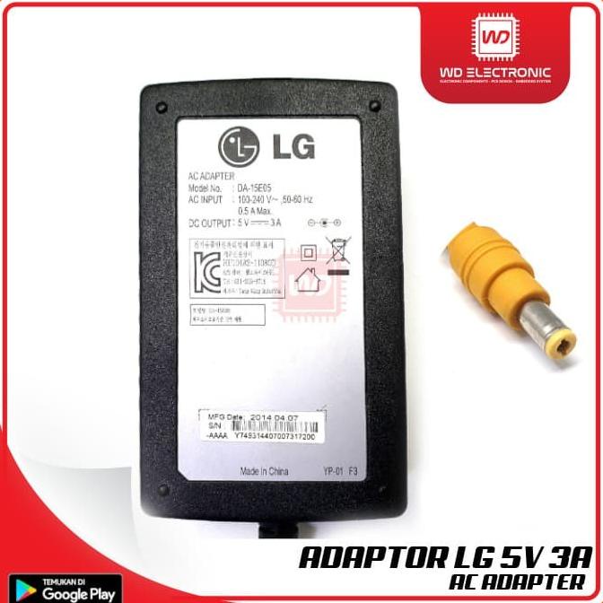 ADAPTOR 5V 3A LG POWER SUPPLY 5V 3A LG DA-15E05 easywa53 dijamin