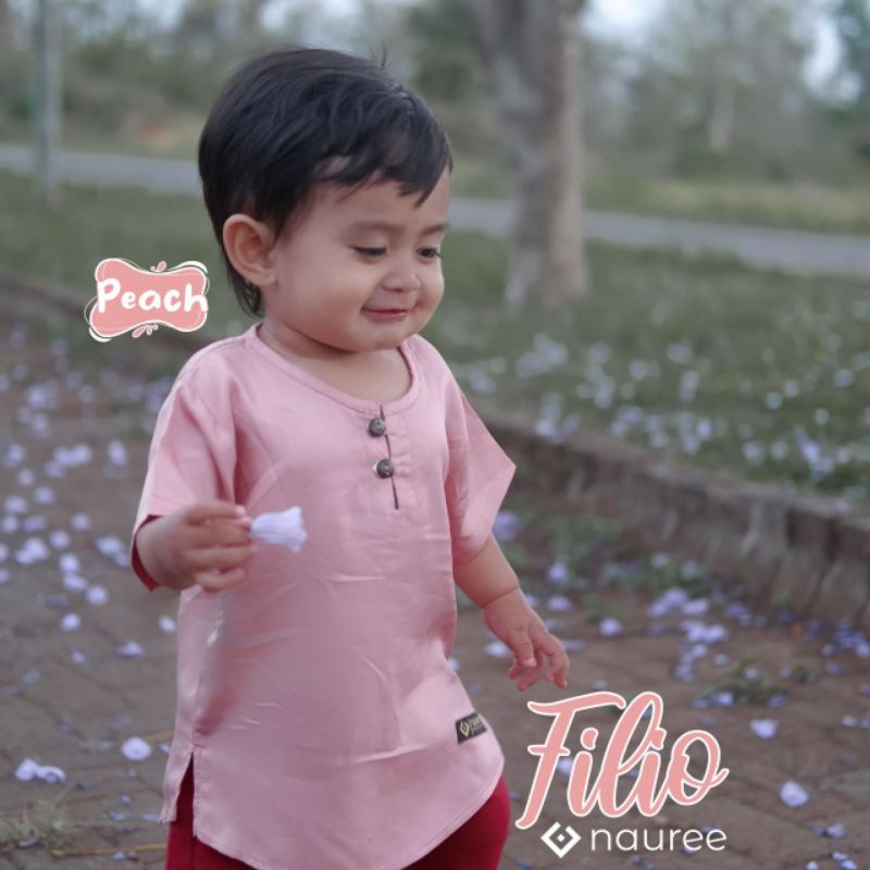 Nauree - One Set Filio Peach Setelan Baju Anak Laki Laki