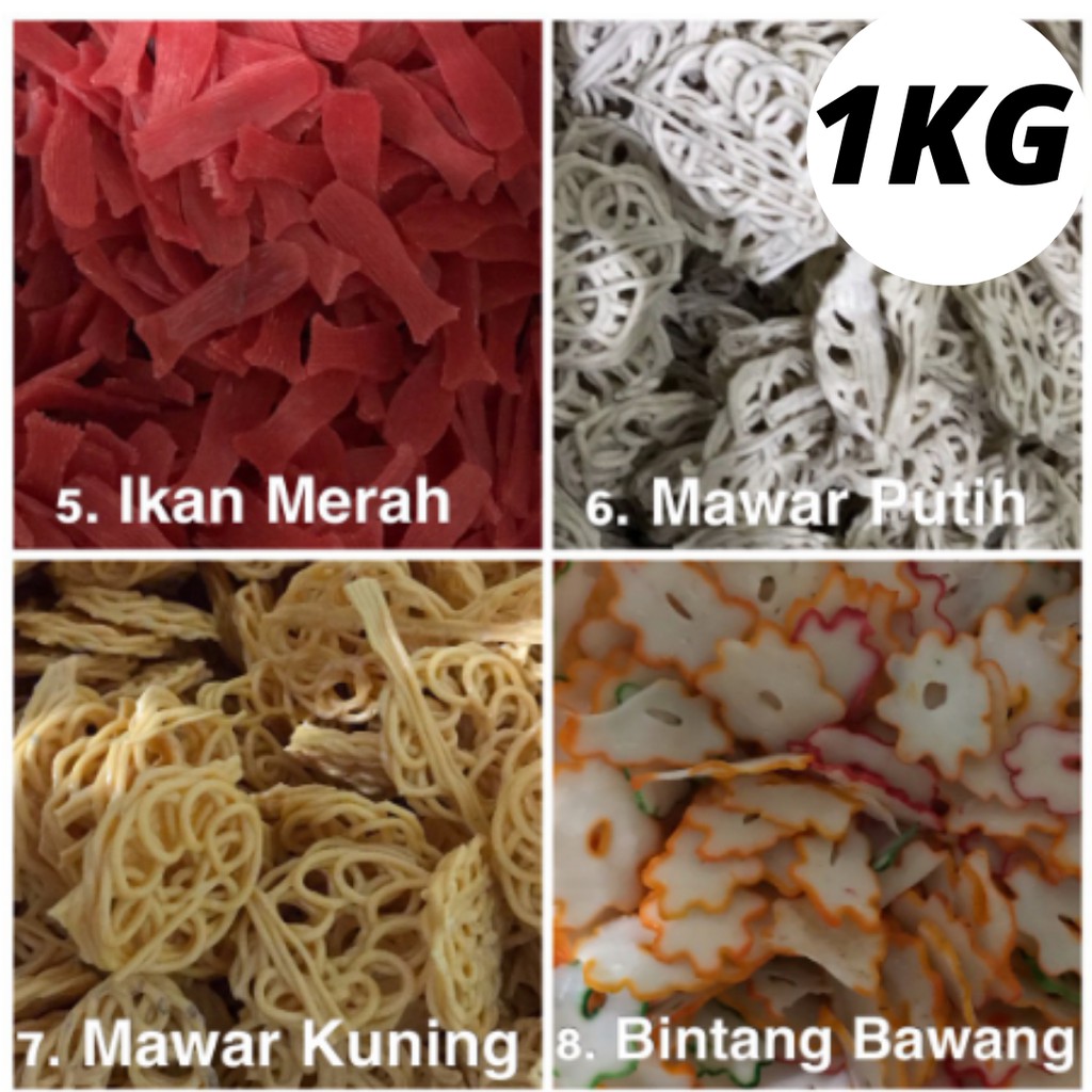 KERUPUK SEBLAK MENTAH / KRUPUK KERING / KERIPIK ANEKA KERUPUK / ANEKA KERIPIK BAWANG 1 KG