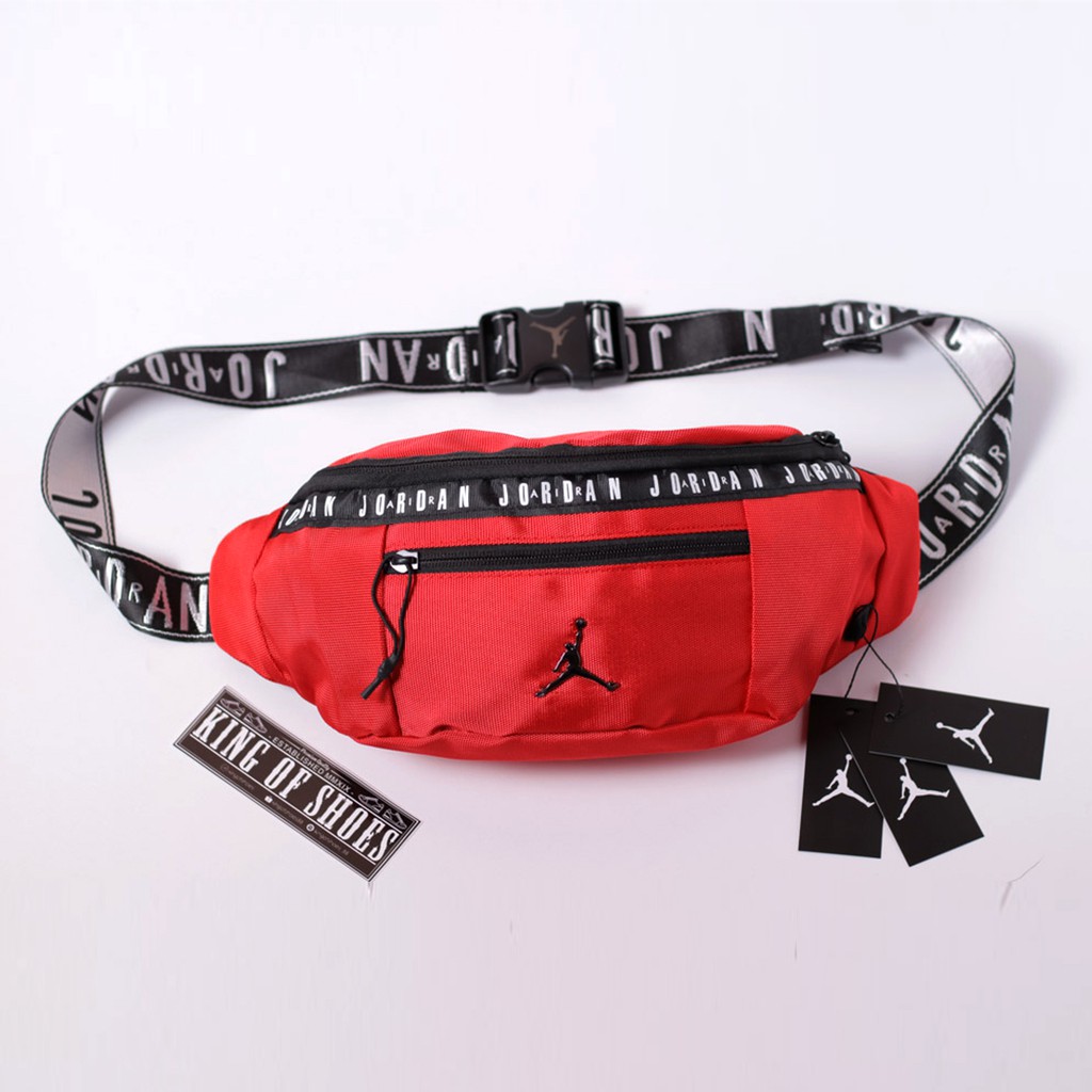 Promo Tas Waistbag  Pria Jordan Premium Import - Merah