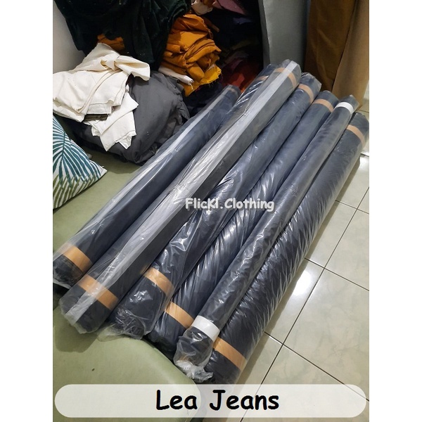 Bahan Kain Jeans Denim Lea Gabardine  Permanent Press Celana Formil Formal Rollan