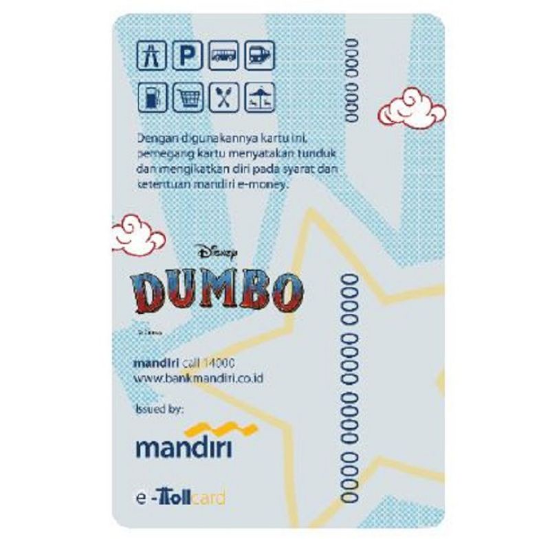 Mandiri eMoney Dumbo Character - Flying Elephant ORI /Like eTOLL Tapcash Flazz or Brizzi