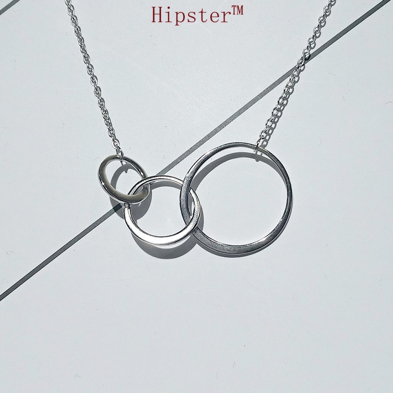 New Simple Fashion in Europe and America Ring Buckle Pendant Necklace